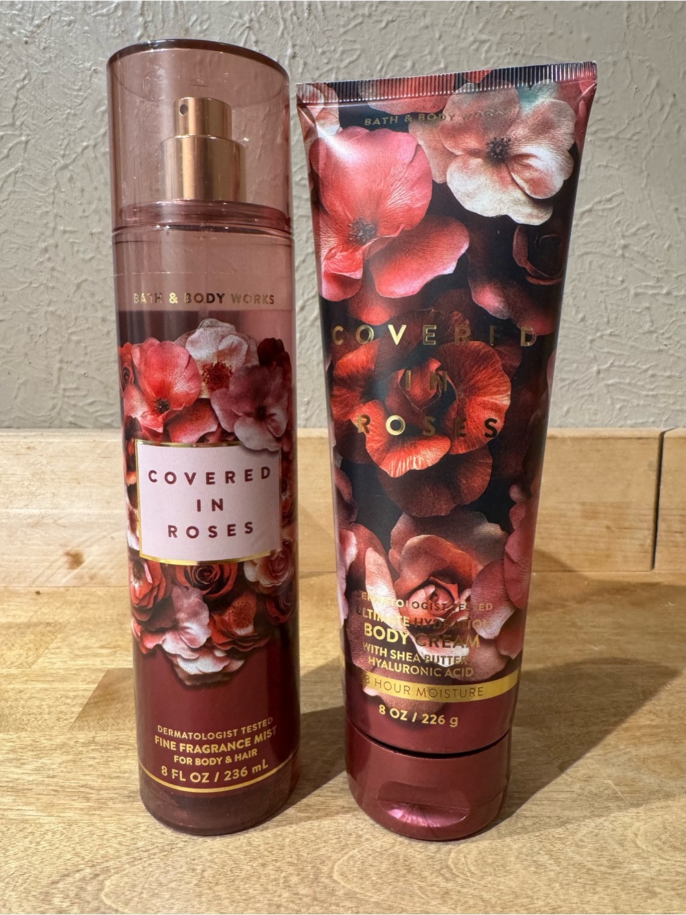NWT Covered in Roses Fragrance Mist & Body Cream Bundle